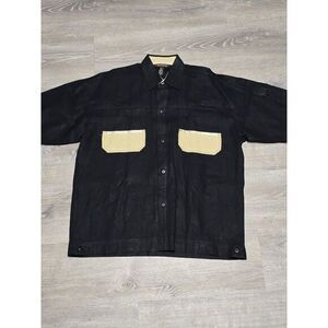 HipHop History Men's Black Workwear Shirt Size‎ L - Streetwear Button-Up